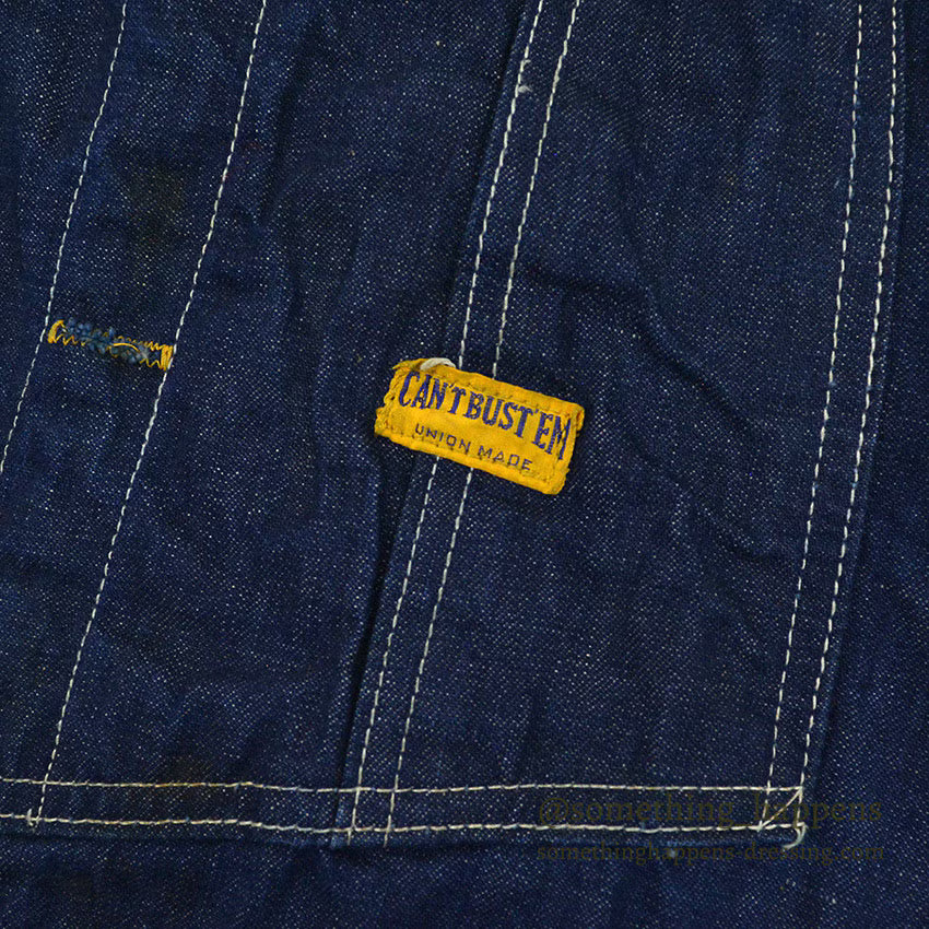1950's CAN'T BUST'EM DENIM OVERALL...W38/L28