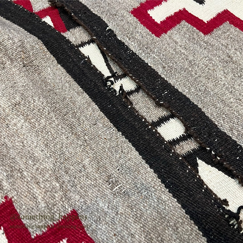 c.1920's NAVAJO RUG WHIRLING LOGS SWASTIKA... 156cm/95cm