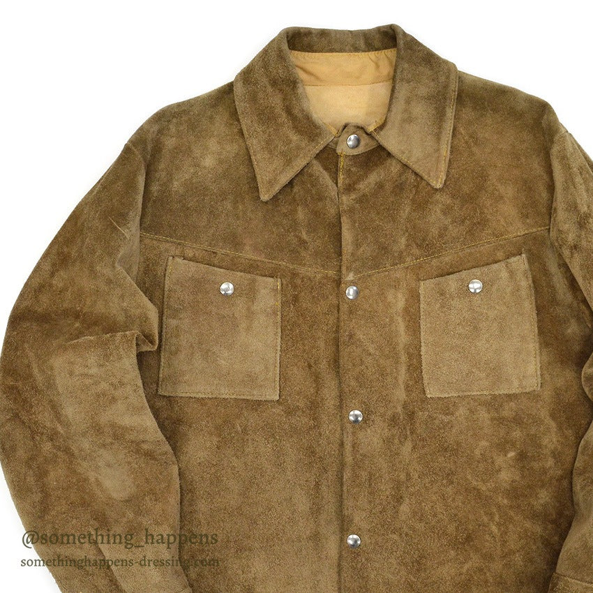 1960's~ SUPERIOR SUEDE LEATHER JACKET BROWN...