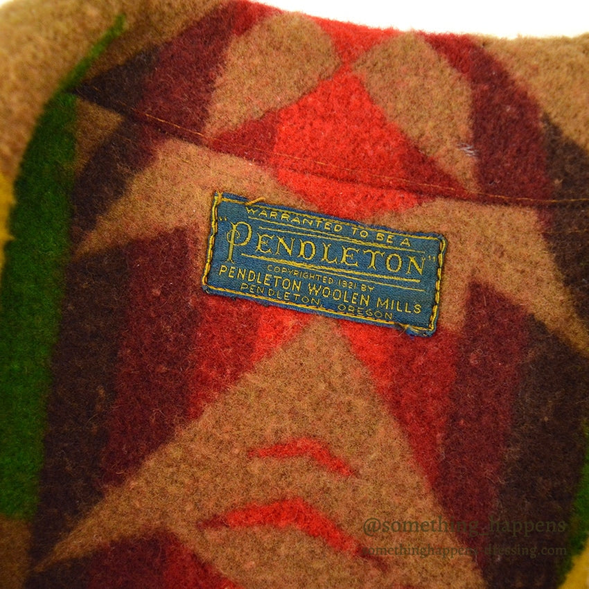 1920's PENDLETON INDIAN BLANKET COAT CHIEF BROWN ...