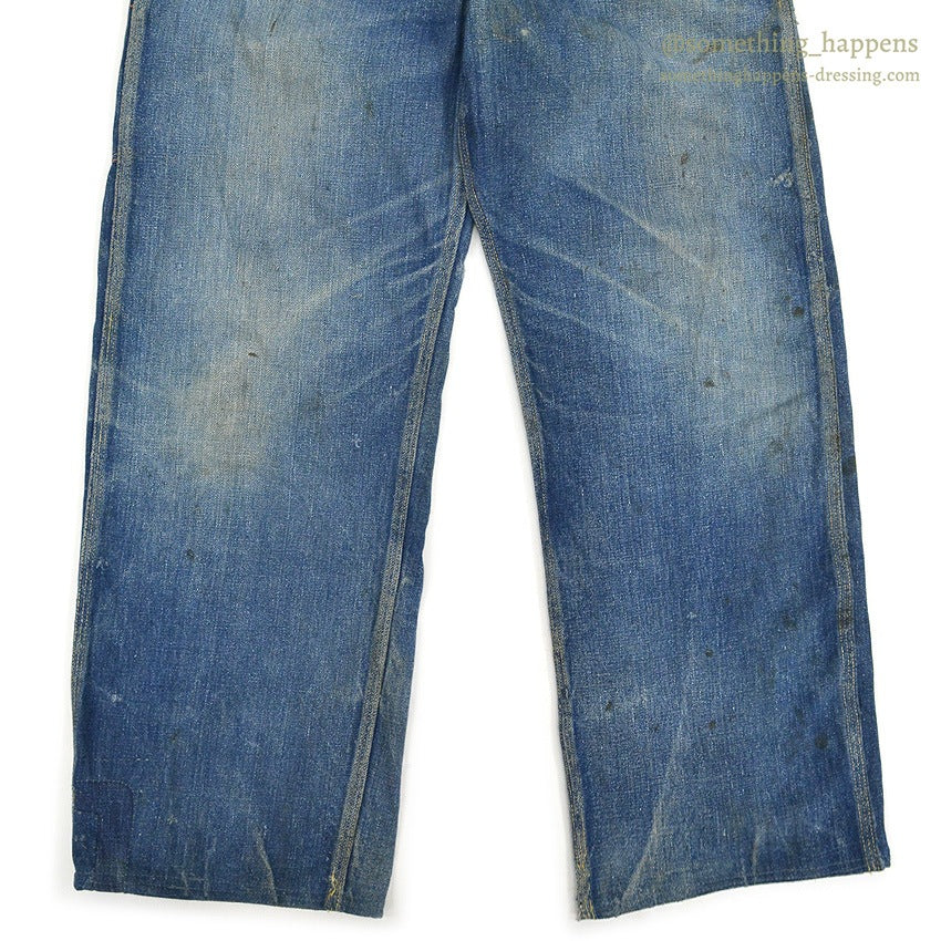 1930's~ UNKNOWN BUCKLE BUCK DENIM PANTS ... W32/L28