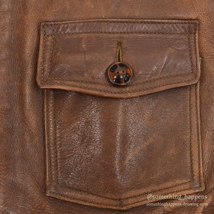 1930's HORSEHIDE BROWN LEATHER COSSACK JACKET ...
