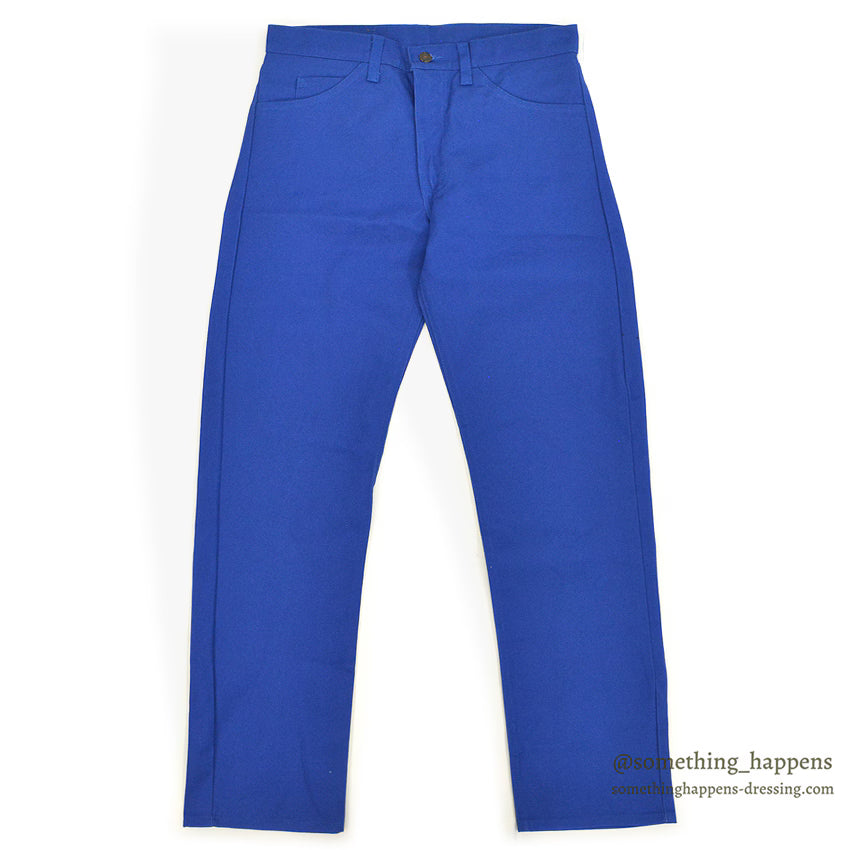 1980's DEADSTOCK Levi's 505-2818 BLUE COTTON TWILL PANTS... W31/L34