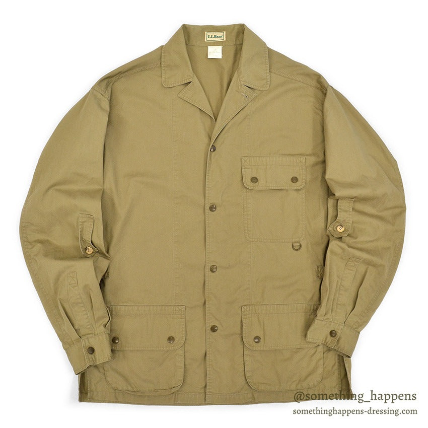 1980's~ LLBEAN COTTON POPLIN SAFARI JACKET...