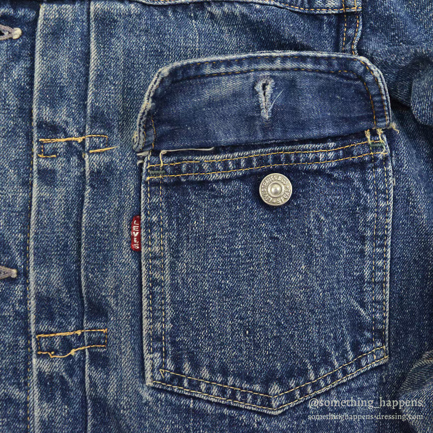 1950's LEVI'S 507XX TYPE2 DENIM JACKET WITH OLD RUG ...