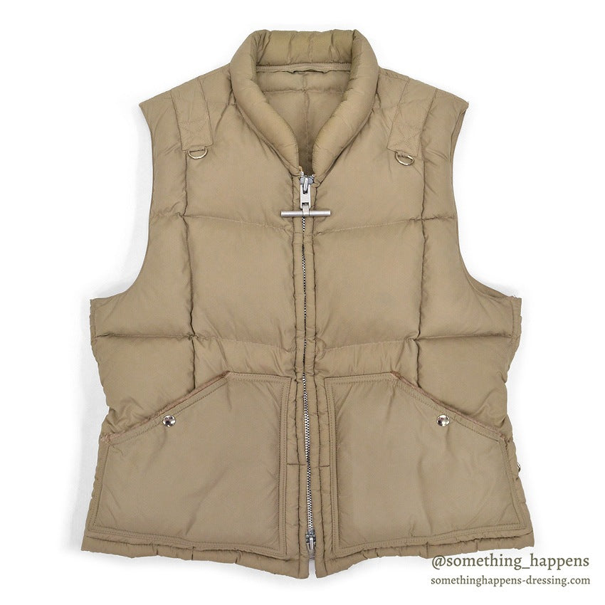 1970's MIGHTY-MAC NORSAC PRIME GOOSE DOWN VEST / TAN ... L