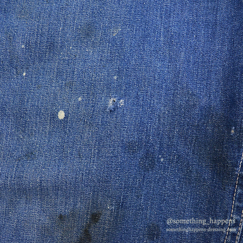 1940's CAN'T BUST'EM WW2 DENIM OVERALL / UNUSUAL DETAIL ... W36/L29