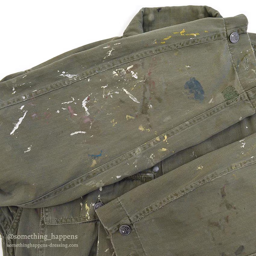1940's USARMY WW2 M-43 HBT JACKET / PAINT SPLATTER...