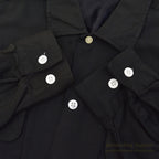 ~1960's BLACK RAYON GABARDINE SHIRT...L