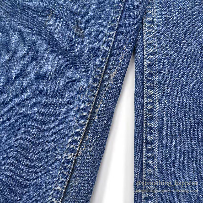 1940's U.S.NAVY BLEACHED DENIM TROUSERS / METAL BUTTON ... Fits W30