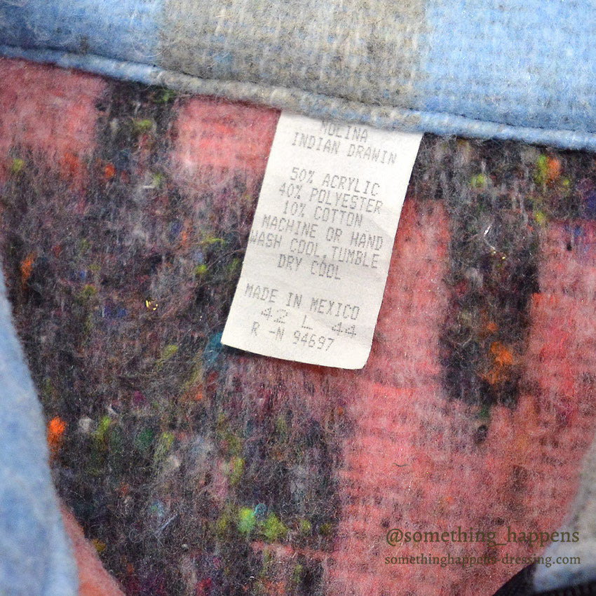 1980's MOLINA INDIAN DRAWIN GEOMETRIC ACRYLIC JACKET...L