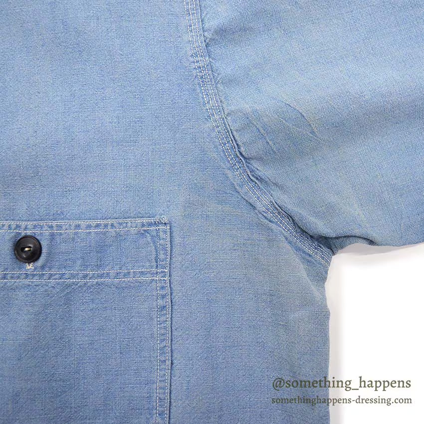 1930's HERCULES PULLOVER CHAMBRAY SHIRT / MISSING CHIN STRAP ...