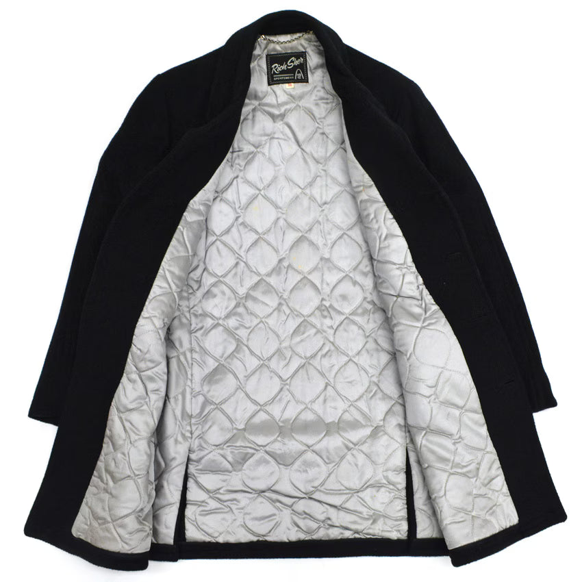 50's Rich Sher Single-Breasted Gangster Coat, Black!!... 36
