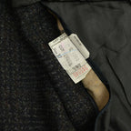 50's Deadstock PENNEYS Black Plaid Wool Coat...