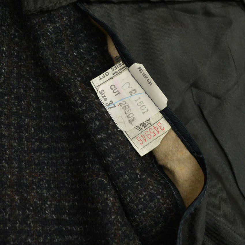 50's Deadstock PENNEYS Black Plaid Wool Coat...