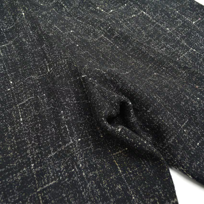 70's COTLER Fleck Pattern Black Wool Slacks...
