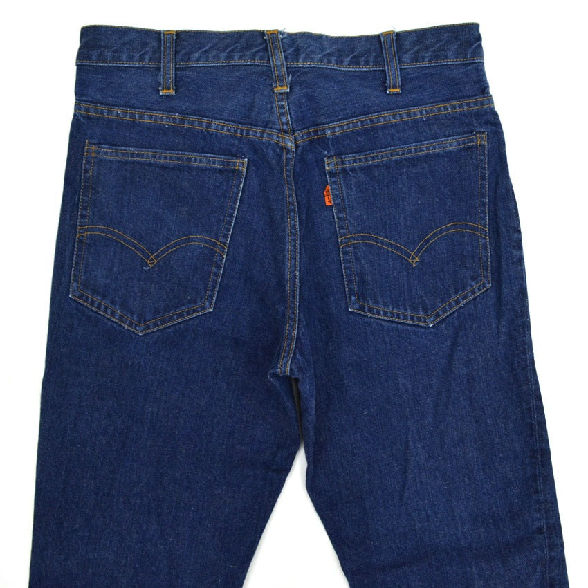 70's Levi's 646 Single Pants, Stamped Pocket Lining, Dark Navy Blue... W32 x L30