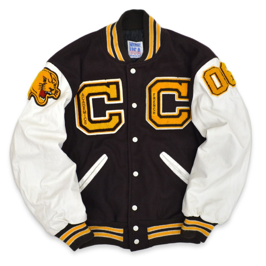 EMBROIDERY USA FULL PATCH VARSITY JACKET...S
