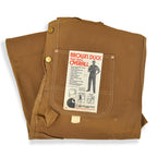 1970's Deadstock CARHARTT BROWN DUCK DOUBLE KNEE OVERALL...W38 L28
