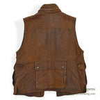 1980's BANANA REPUBLIC PHOTOJOURNALIST LEATHER VEST ... M