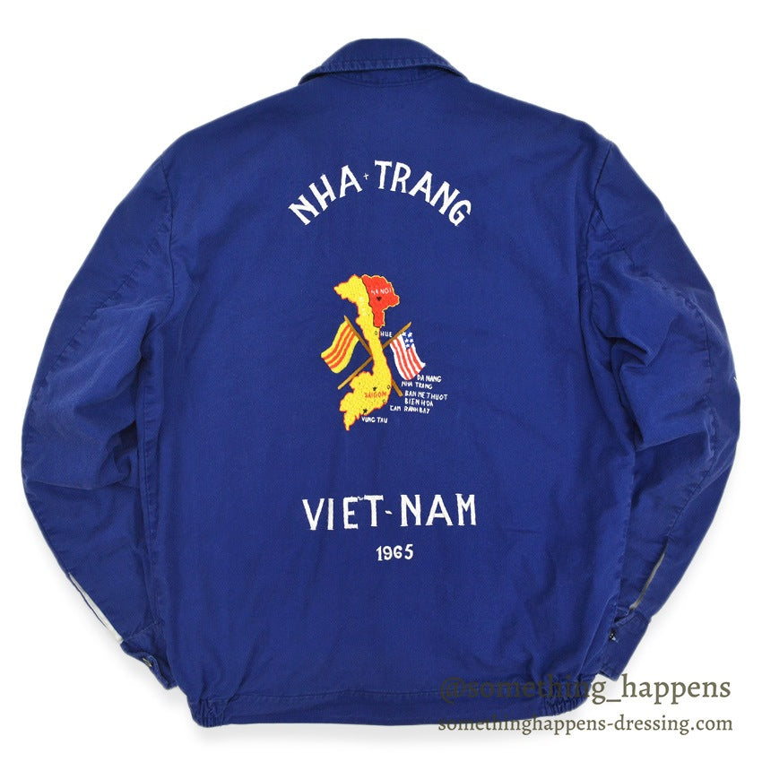 1960s Vietnam Souvenir Jacket (Vietnamese style) 1965. Blue...