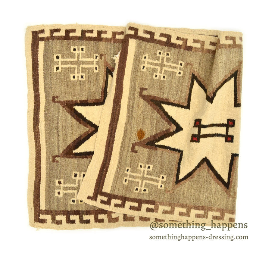 c.1920's NAVAJO RUG VALLERO STARS AND SPIDER WOMEN CROSSES ... 151cm/80cm