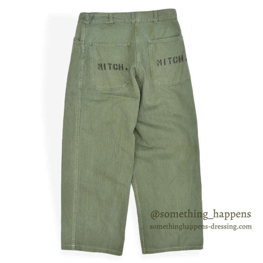 1940's U.S.M.C. WW2 P-41 HBT TROUSERS ... W33/L27