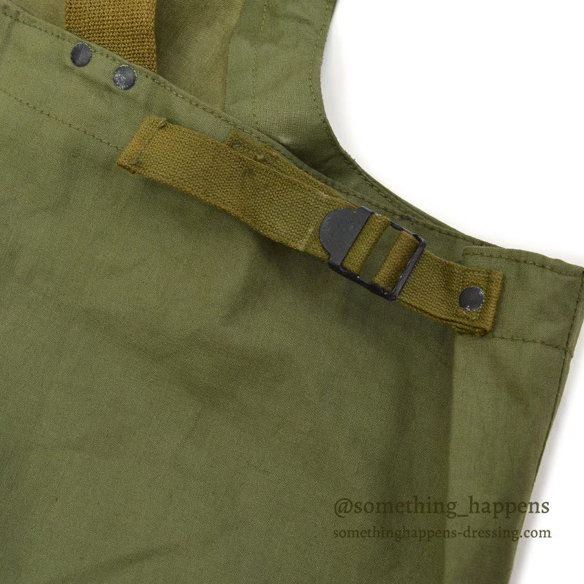 1940's USNAVY WW2 RAIN BIB OVERALL STENCIL... MEDIUM