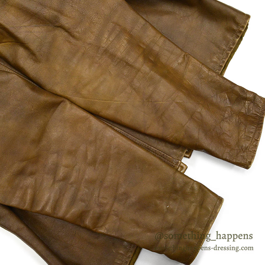 1960's HARLEY DAVIDSON CAFE RACER LEATHER JACKET BROWN...