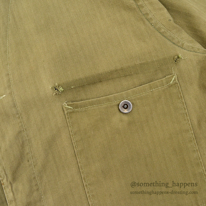 ~1940's METAL BUTTON TWO POCKETS HBT JACKET...