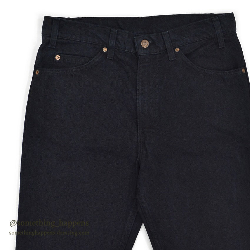 1980's DEADSTOCK Levi's 508 BLACK DENIM PANTS... W34/L34