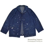 1940's U.S.NAVY WWII SHAWL COLLAR DENIM JACKET PAINTED ...