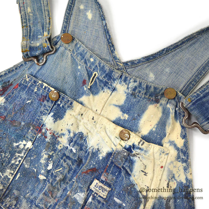1970's Lee 91-SB JELT DENIM FARMER OVERALL ... W42/L27