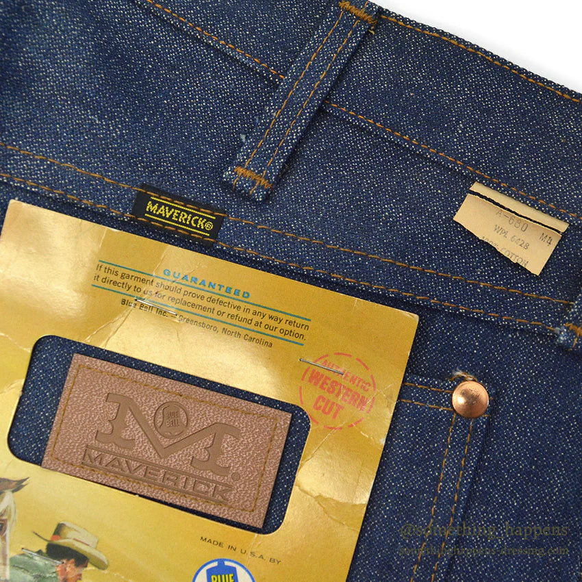 ~1970's DEADSTOCK MAVERICK 44MWZ DENIM PANTS ... W32/L29