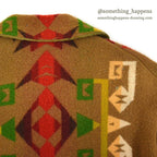 1920's PENDLETON INDIAN BLANKET COAT CHIEF BROWN ...