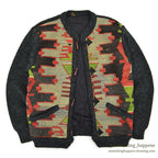 1990's~ LEATHER & KILIM PRODUCT BY SAO WOOL CARDIGAN...