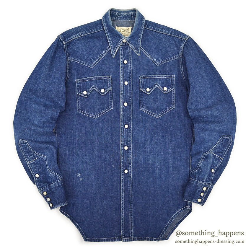 1950's DALL SMITH DENIM DENIM WESTERN SHIRT ...