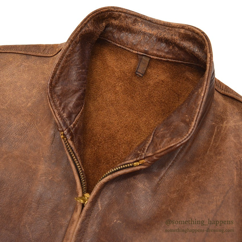 1930's HORSEHIDE BROWN LEATHER COSSACK JACKET ...