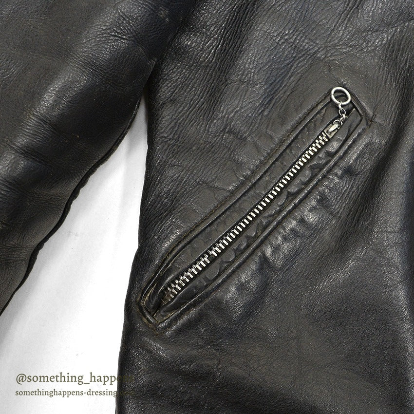 1950's INDIAN MOTOR CYCLE PAINTED DOUBLE RIDERS JACKET ... Fits like 38