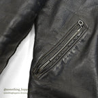 1950's INDIAN MOTOR CYCLE PAINTED DOUBLE RIDERS JACKET ... Fits like 38