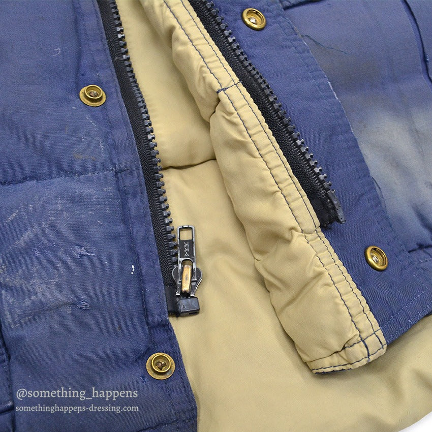 1980's REI DOWN VEST NAVY / SUN FADED ... L