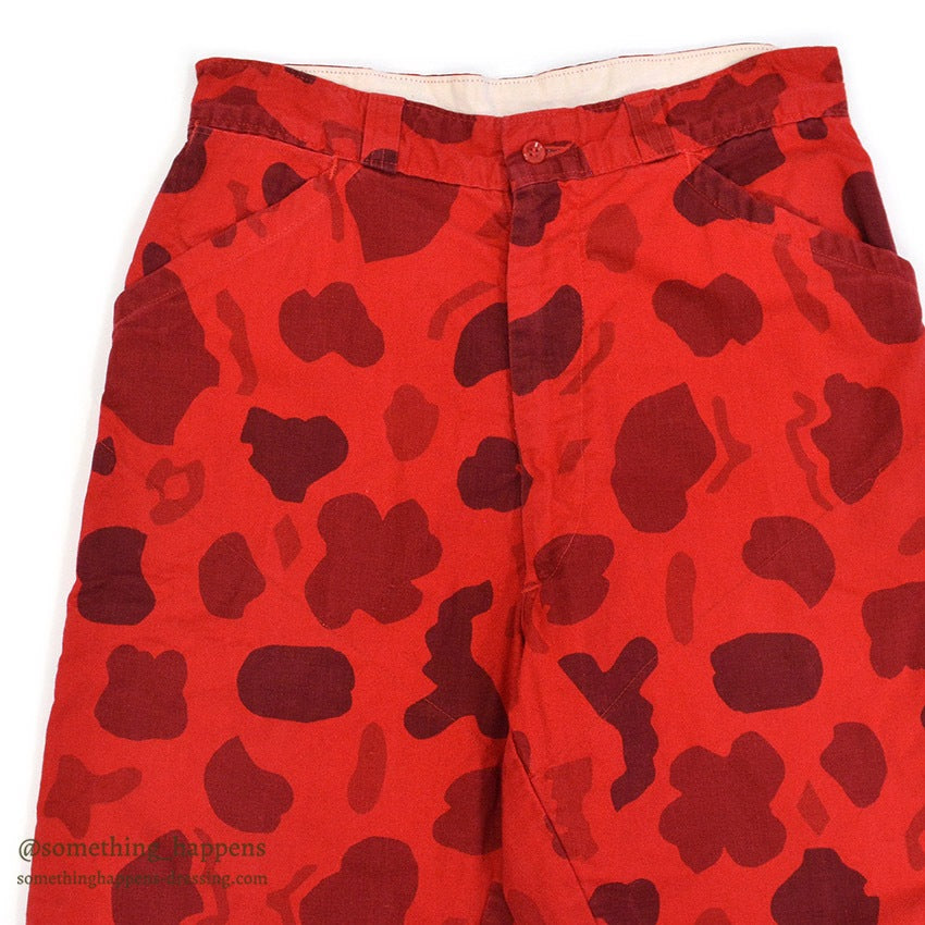 1960's VIST-O-FLAGE RED DUCK HUNTER CAMO PANTS... W31/L28