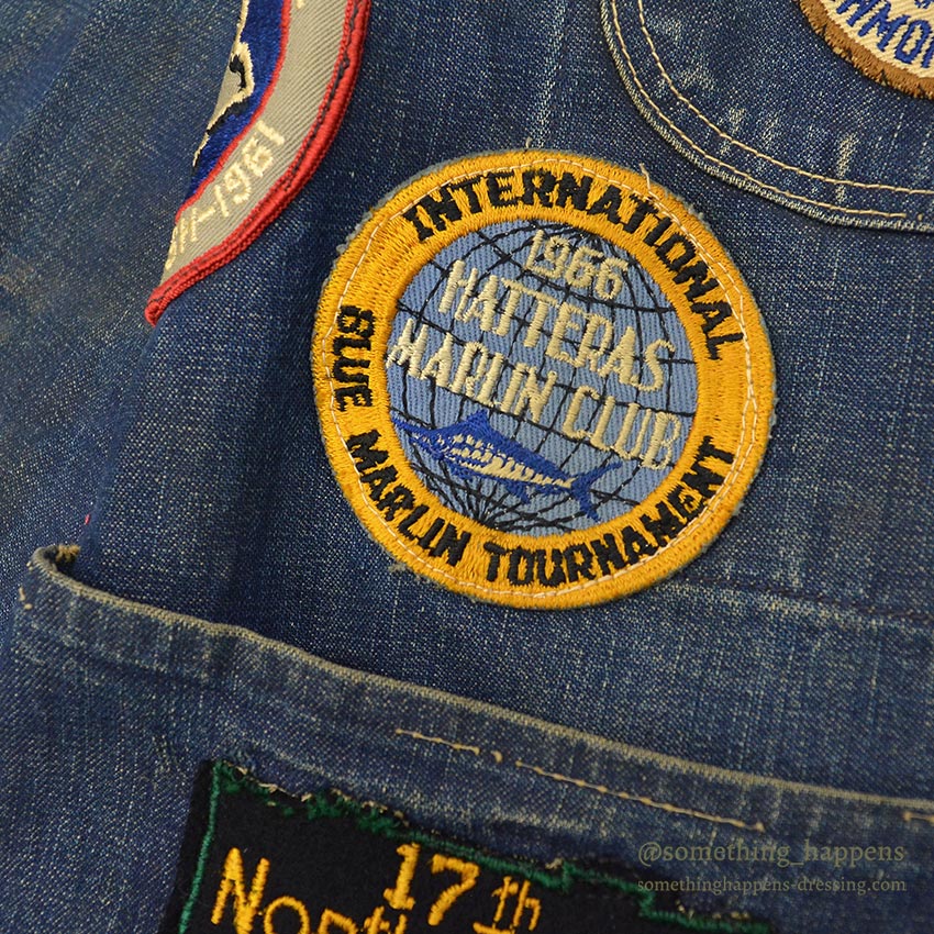 1950's LOTS OF PATCHES DENIM COVERALL...