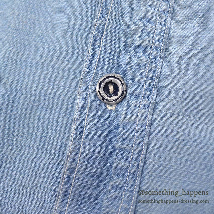 1930's HERCULES PULLOVER CHAMBRAY SHIRT / MISSING CHIN STRAP ...