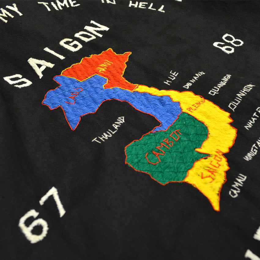 60's Vietnam Tour Jacket, Black Cotton... Size M