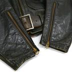 50's Genuine Horsehide FRONT QUARTERS Horsehide Double Riders Jacket... 40