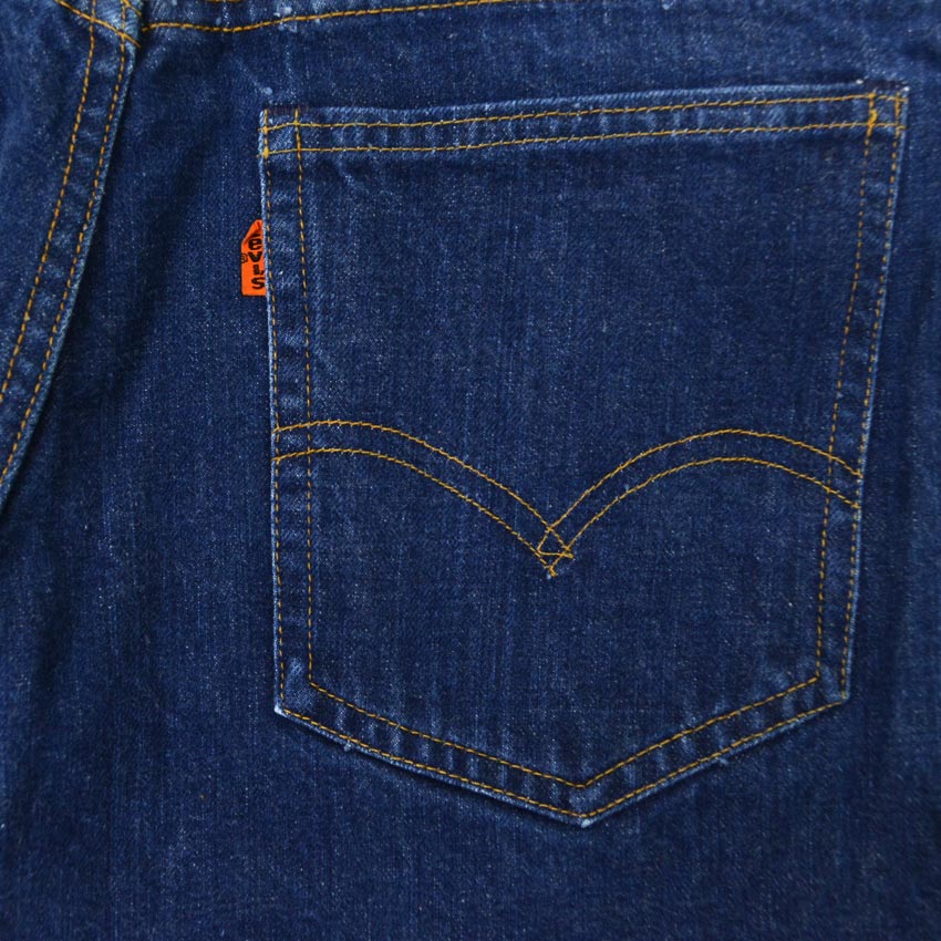 70's Levi's 646 Single Pants, Stamped Pocket Lining, Dark Navy Blue... W32 x L30