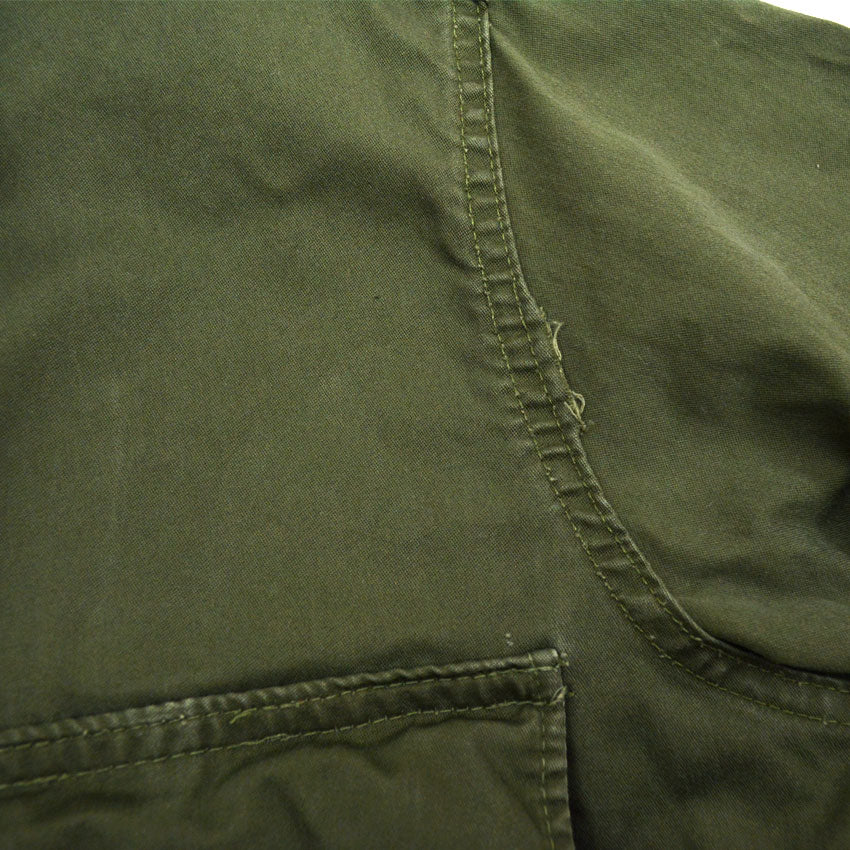 80's- FRONTLINE Civilian All-Cotton BDU Jacket OD ... MR