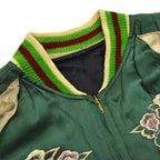 1940s- JAPAN SOUVENIR JACKET (Sukajan) with double-sided patch pockets and TOYO zipper...