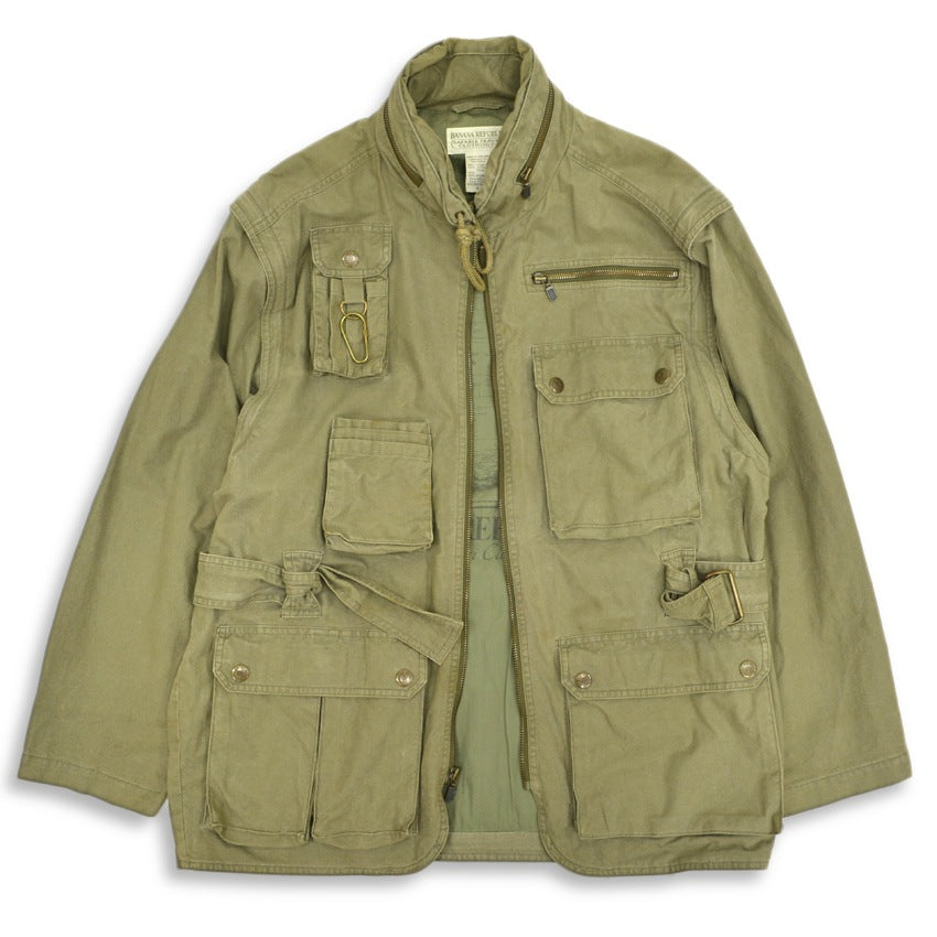 80's BANANA REPUBRIC TRAVEL & SAFARI PHOTOJURNALIST JACKET...S